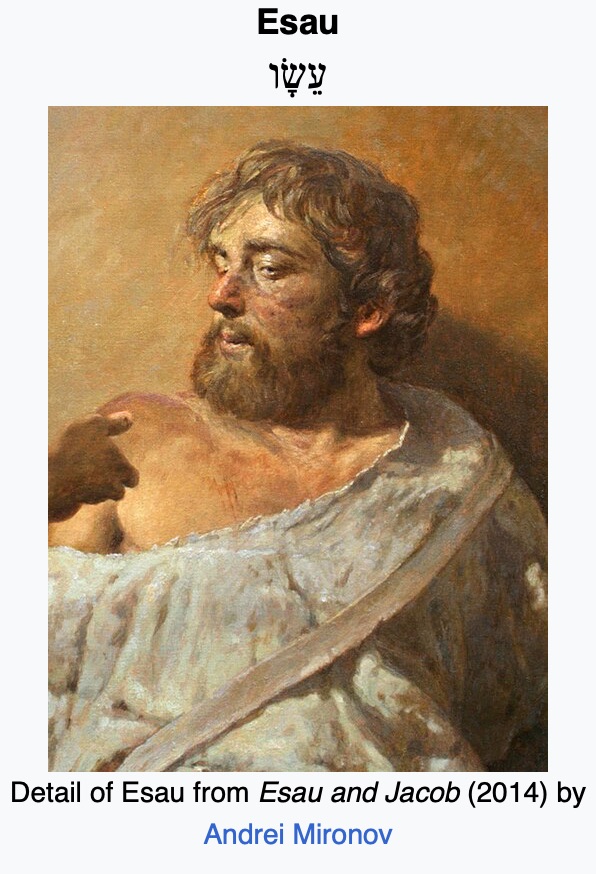 Imagined period portrait of Esau / Edom